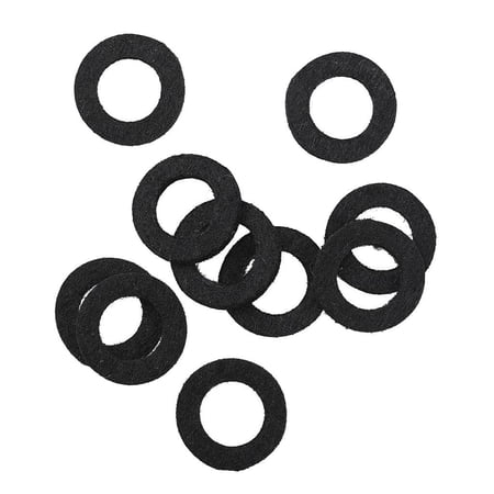 Trumpet Washers Pad, 10 Pcs trumpet type Stem Felt Washers Cushion Pad for Trumpet, Trombone, Palm, Cornet Black
