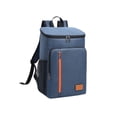 thumbnail image 4 of Insulated Lunch Bag Backpack, Lunch Cooler Bag, Navy Blue Insulated Cooler Bag, Backpack with Water Bottle Pocket, 11X7X16 Inch Zippered Oxford Cloth Thermal Lunch Pack with, 4 of 8