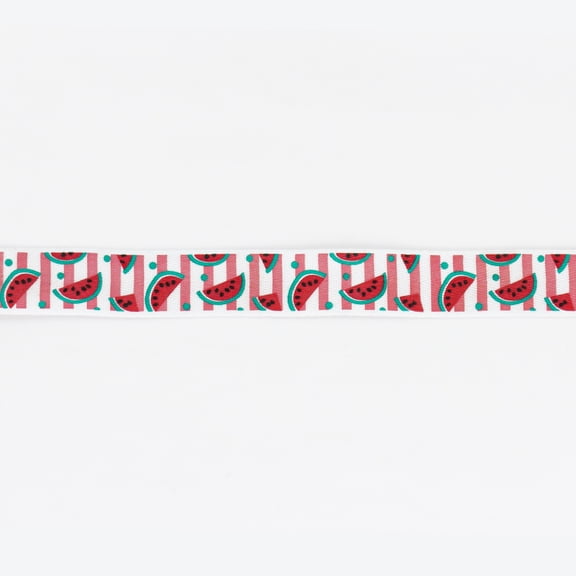 UNIQUE CREATIV, Ribbon, Printed Twill, Watermelon, 20mm x 5.4m (0.78" x 18ft)