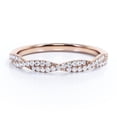 thumbnail image 3 of JeenMata Half-Eternity 0.15 Carat Round Shape Lab Grown Diamond Pave Infinity Anniversary Ring in 10K Rose Gold, 3 of 7