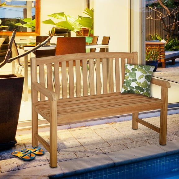 Teak Wood Acapulco Outdoor Patio & Garden Bench, 4 Foot