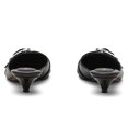 thumbnail image 4 of XYD Women Mules Layered Buckles Pointed Toe Tapered Low Heel Slippers Slip-on Fashion Sandals Casual Dressy Shoes Size 7 Black, 4 of 4
