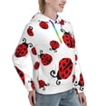 thumbnail image 6 of Kdxio Fly Flying Ladybug Print Womens Oversized Hoodies Sweatshirts Hooded Pullover Tops Sweaters Casual-Medium, 6 of 7