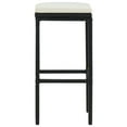 thumbnail image 3 of vidaXL Bar Stools with Cushions 4 pcs Black Poly Rattan, 3 of 5