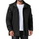thumbnail image 1 of INSPIRE CHIC Chaqueta de trabajo con capucha forrada de felpa gruesa para hombre, abrigo de invierno negro, 1 of 6