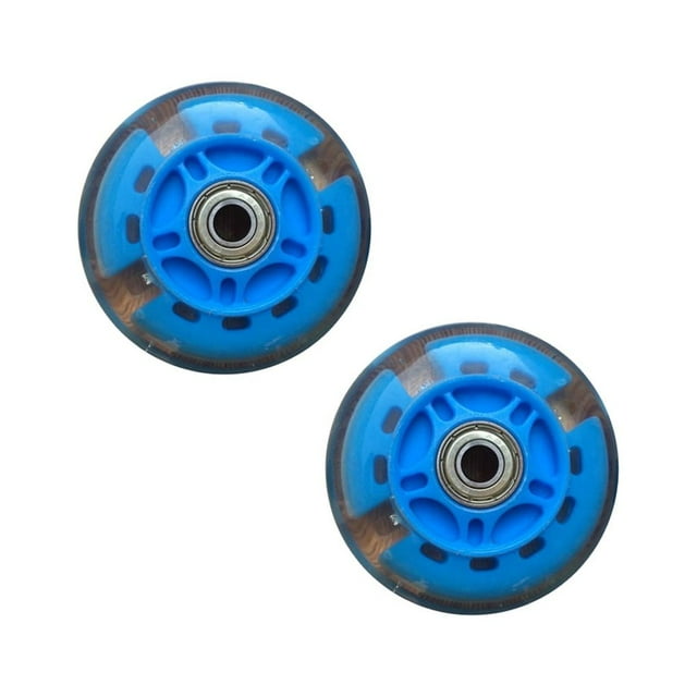 2 Pcs Roues en PU pour Patinage de Vitesse, Patins pour Enfants, Roues Lumineuses de Vélo pour Enfants, Remplacement