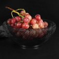 thumbnail image 5 of Metal Mesh Countertop Fruit Snacks Basket Bowl Stand for Kitchen, Black Decorative Table Centerpiec, 5 of 5