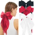 thumbnail image 1 of 3 lazos grandes de satén de seda para el pelo para mujeres, diadema grande para niñas de pelo largo, banda francesa para el pelo, encantador lazo kawaii, clip para el pelo, adornos para el pelo Lolit, 1 of 5