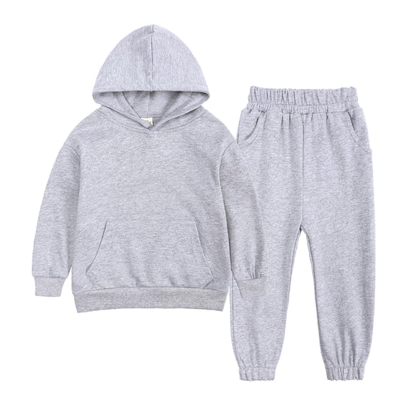 Odeerbi Toddler Sweatshirt 2PCS Outfits Kids Sports Tracksuits Long Sleeve Pullover Hoodies Sweatshirt Sweatpants Fall Winter Suit Khaki