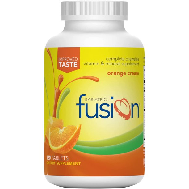 Bariatric Fusion Orange Cream Flavored Complete Chewable Bariatric Multivitamin with Iron for