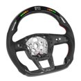thumbnail image 1 of Flat Bottom Steering Wheel, Antixidation Car Steering Wheel Nappa Perforated Leather  For Automotive, 1 of 8