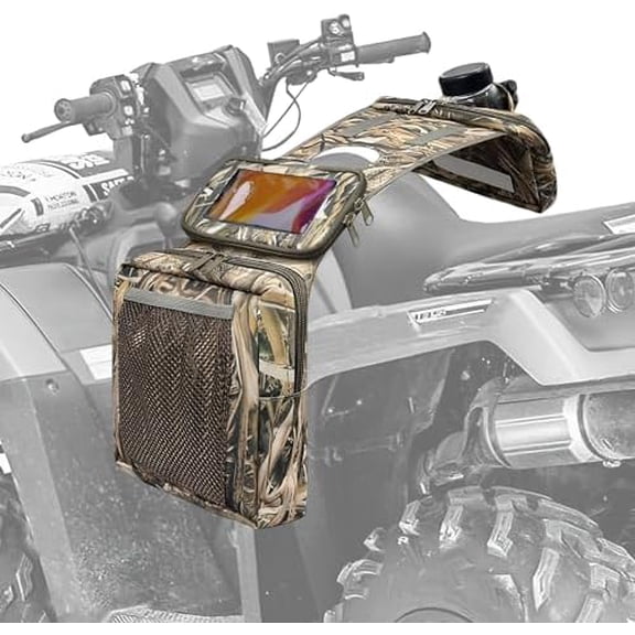 ATV Saddle Bag,Cargo Tank Storage Luggage for ATV UTV Snowmobile Motorcycle (Camo2)