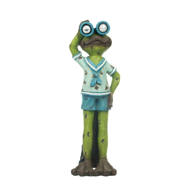 Alpine Solar Sitting Frog Holding Binoculars Statue W White Led - Sitting Frog With Solar Lantern Garden Statue Alpine Solar Sitting Frog Holding Binoculars Statue W White Led - Sitting Frog With Solar Lantern Garden Statue