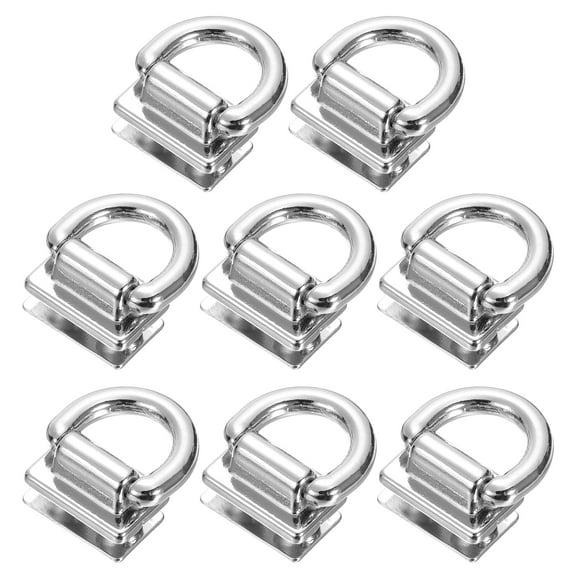 Metal Bag Connector with D Ring, 8Pack 18mm Purse Bridge Hanger Buckle with Screws (Silver Tone)