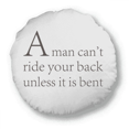 thumbnail image 1 of Quote Don't Let Others Ride Your Back Round Throw Pillow Home Decoration Cushion, 1 of 3