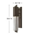 thumbnail image 2 of Hinkley Lighting 1326 1-Light 15-1/2" Tall Dark Sky Outdoor Wall Sconce from the Shelter Collection, 2 of 7