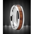 thumbnail image 2 of Metal Masters Tungsten Carbide Wedding Band Ring Koa Wood Inlay Mens 6mm 5, 2 of 7