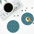 thumbnail image 4 of Yiaed Easter eggs dancing to music Print Leather Coasters for Drinks - Cup Coasters Coffee Table Kitchen Table Bar, Home & Office Gifts Handmade Drink Coasters-Round Shape, 4 of 6