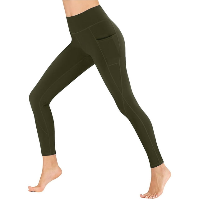 DPTALR Women's Solid High Waisted Pants Ladies Bottom Lift Yoga Pants
