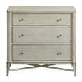 thumbnail image 4 of Mantalia Solid Wood 3-Drawer Nightstand with Metal Frame, Champagne, 4 of 6