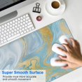 thumbnail image 4 of Gold and Blue Marble LinesLine Theme&nbsp;desk Mouse Padwaterproofno Slip&nbsp;for Office Home Work GamingmousepadRubber Base Mousepad with Stitched Edges 31.5x11.8inches, 4 of 7