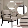 thumbnail image 6 of ASJMR 8 Pieces Aluminum Patio Conversation Furniture Set,Outdoor Sectional Sofa with Swivel Rocking Chairs and 45" Fire Pit Table,Sand, 6 of 8
