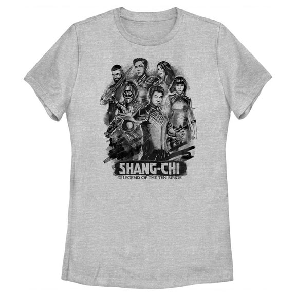 Women's Marvel Shang-Chi and the Legend of the Ten Rings Group Sketch  Graphic Tee Athletic Heather Small