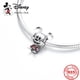 thumbnail image 2 of New 925 Sterling Silver Mickey Minnie Vinnie Charm of ley 925 Chain Beaded Fit Original Pandora Bracelet DIY Ladies Jewelry, 2 of 5