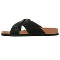 thumbnail image 7 of NeedBo Women's Cork Footbed Flat Slide Sandals with Star Cross Band Upper Cushioned Sole, Black Size 12, 7 of 7