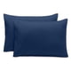 thumbnail image 1 of Juego de Fundas de Almohada Bare Home Cierre Tipo Sobre Colección Premium 1800 Doble Cepillado Ultra Suave Tamaño King 20 x 36 Azul Oscuro 2 Unidades, 1 of 6