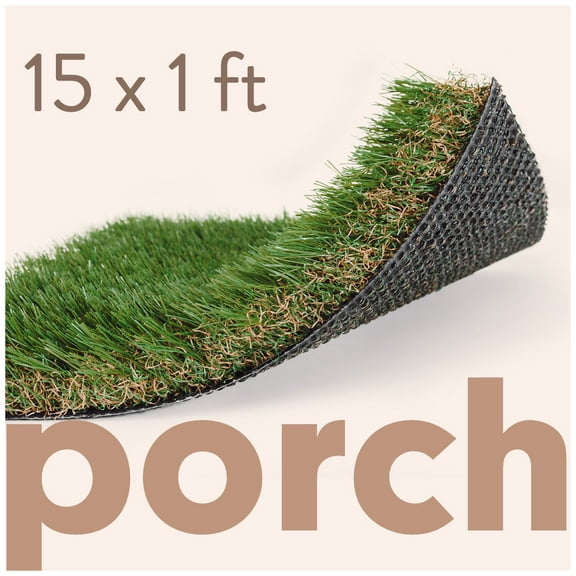 ALLGREEN Porch 15 x 1 Feet Artificial Grass for Pet Deck Balcony Indoor/Outdoor Area Rug