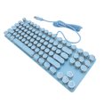 thumbnail image 1 of Mechanical Keyboard, 87 Key RGB Backlit Waterproofing Mechanical Gaming Keyboard Round Hat USB Blue Switch Gaming Keyboard for Home, Office, Business, 1 of 7