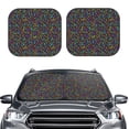 thumbnail image 2 of Balery Musical Notes Parasol para parabrisas de coche de 2 piezas | Parasol plegable para parabrisas delantero de coche para la mayoría de sedanes-Large, 2 of 6