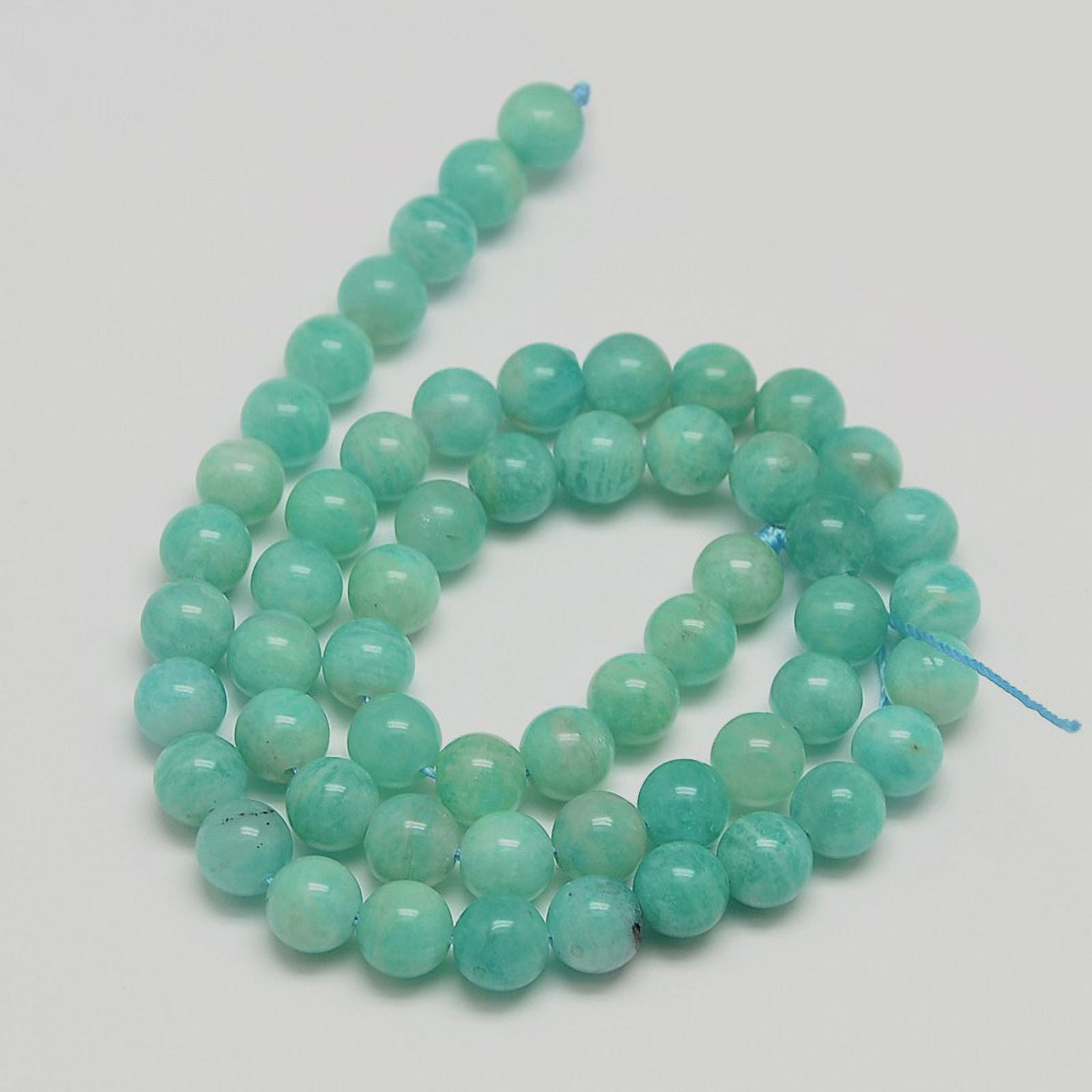 Round Natural Peru Amazonite Bead Strands 6mm Hole: 1mm about 62~65pcs/strand 15 inch