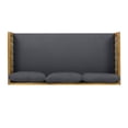 thumbnail image 4 of CLAREMONT 3 SEATER DAYBED WITH RATTAN ARMS (DARK GREY CUSHION), 4 of 8
