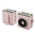 thumbnail image 1 of Mini Altavoz Bluetooth con Clip Magnético, Pantalla de Tiempo, Sonido Hi-Fi, Caja de Música, Luz Inalámbrica, MP3, Llamadas Manos , Color Rosa., 1 of 5