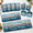 Blue Gray Stripes-Distressed Wood, variant on Dark Blue Classic 10 Pack Farmhouse Kitchen Linen Decor and Accessories Set