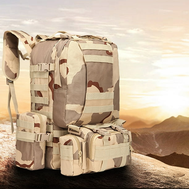 Hombres Mujeres Mochila deportiva 4 en 1 Gran capacidad Multifuncional Impermeable Camping Senderism Abanopi Mochila deportiva