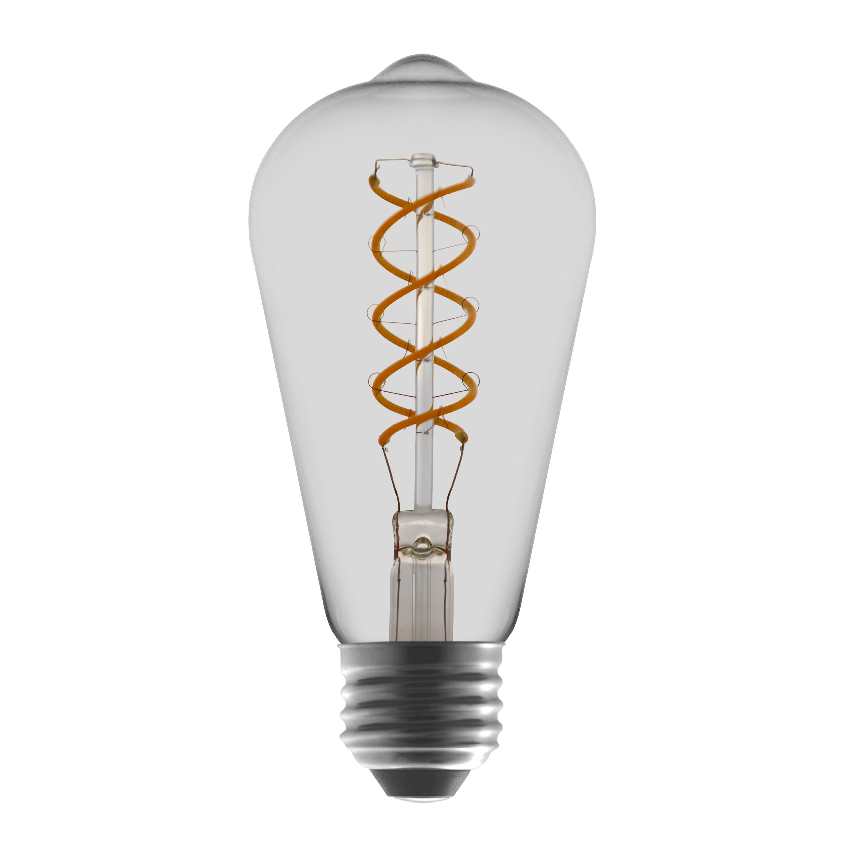 (2 pack) Better Homes & Gardens LED Vintage Light Bulb, ST19 40W Eqv, Warm White Spiral Filament, E26, Dim - 2 Pk