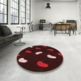 thumbnail image 4 of Ahgly Company Machine Washable Indoor Square Transitional Chocolate Brown Area Rugs, 5' Square, 4 of 7