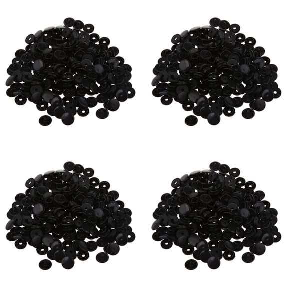 200 Pcs T3  SNAPS Press Studs Scrapbook Sewing Buttons Black