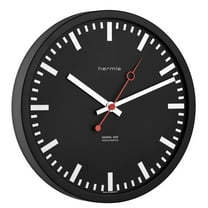 Hermle 12" Black and White Round Wall Clock
