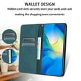 thumbnail image 5 of Allytechgroup Slim Case for Samsung Galaxy A36 5G, Flip Folio Stand Cards Slots Hand Wrist Elephant Embossed Retro PU Leather Wallet Phone Case  Cover for Samsung Galaxy A36 5G, Green, 5 of 7