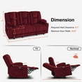 thumbnail image 4 of MCombo Power Reclining Sofa w/ Massage USB Ports for Living Rooom Burgundy Fabric 6015, 4 of 8