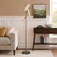 thumbnail image 7 of 62 Inch Floor Lamp, 3 Cylindrical Glass Shades, Antique Brass, Gold, 7 of 7