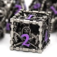 thumbnail image 4 of MACTANO Metal DND Dice Set Dungeons and Dragons Dice Set MTG RPG Board Game Toy-Grim Reaper Purple Number, 4 of 8