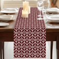 thumbnail image 3 of Table Runners 72 Inches Long Dress Scarves, Geometric Farmhouse Kitchen Table Runner, Coffee Tablerunners, Modern Abstract Lines Texture Red 14x72 Inch, 3 of 9