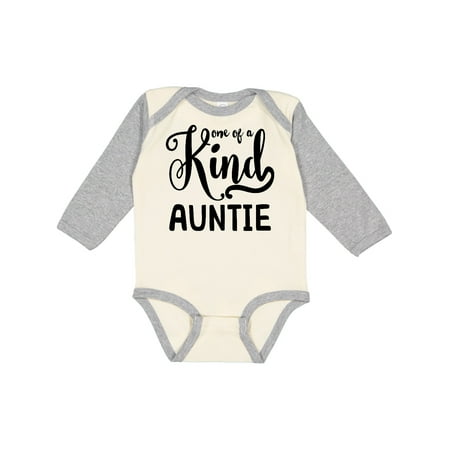 

Inktastic Gift for Aunts | One of a Kind Auntie Girls Long Sleeve Baby Bodysuit