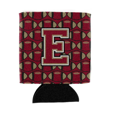 

Carolines Treasures CJ1078-ECC Letter E Football Garnet and Gold Can or Bottle Hugger Can Hugger multicolor