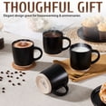 thumbnail image 6 of Vesteel Coffee Mugs Set of 4, 12oz Porcelain Coffee Cups with handle, Ceramic Stoneware Mug for Milk, Coffee, Hot Cocoa, Microwave & Dishwasher Safe, Matte Black, 6 of 9